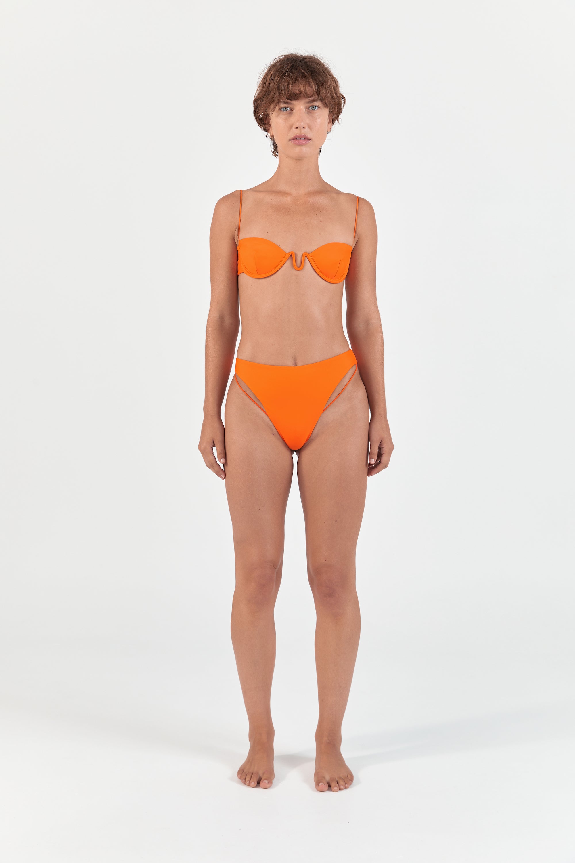 Bright orange high store waisted bikini