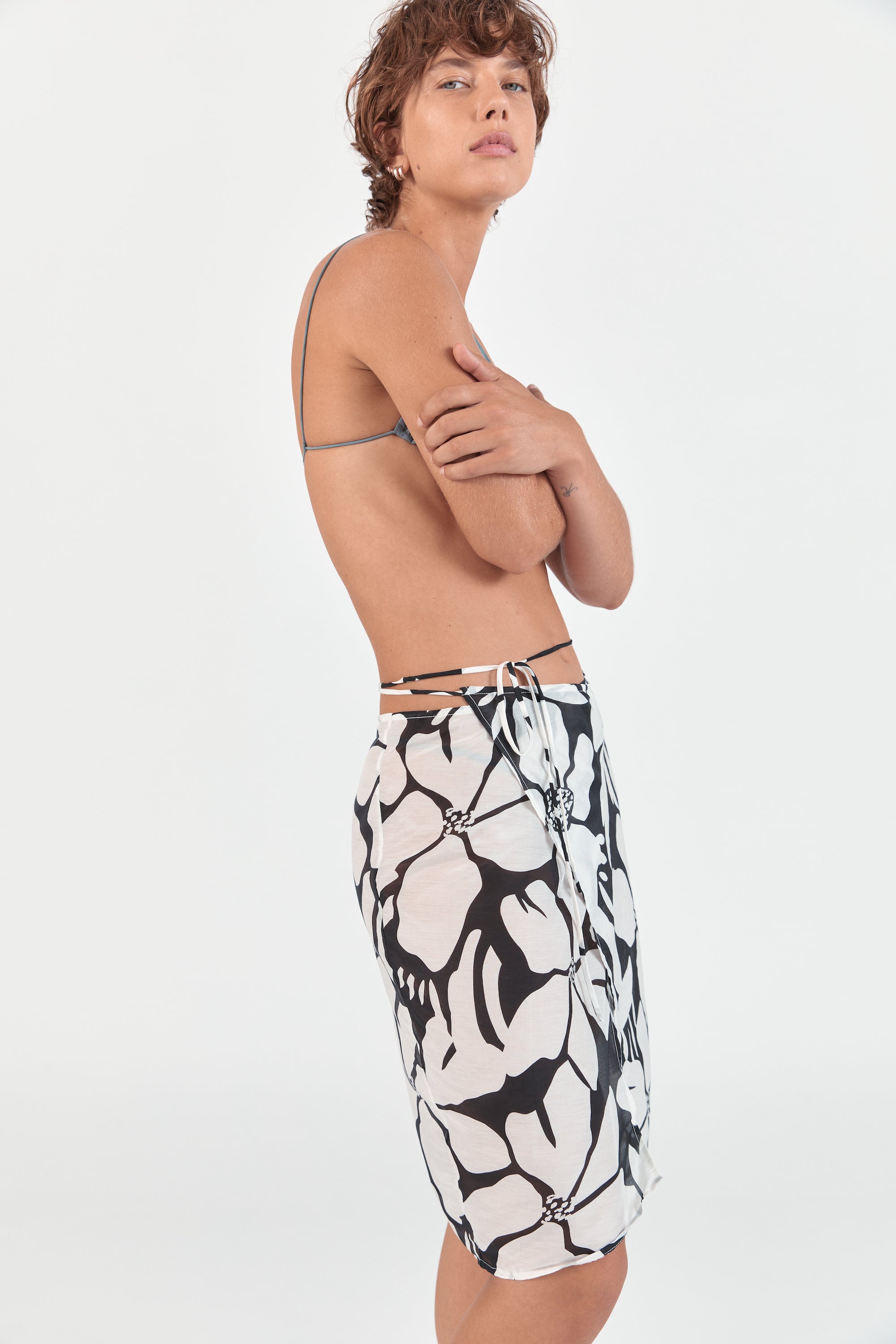  Ziah Luxury Sustainable Swimwear Ready to Wear Silk Wrap Skirt