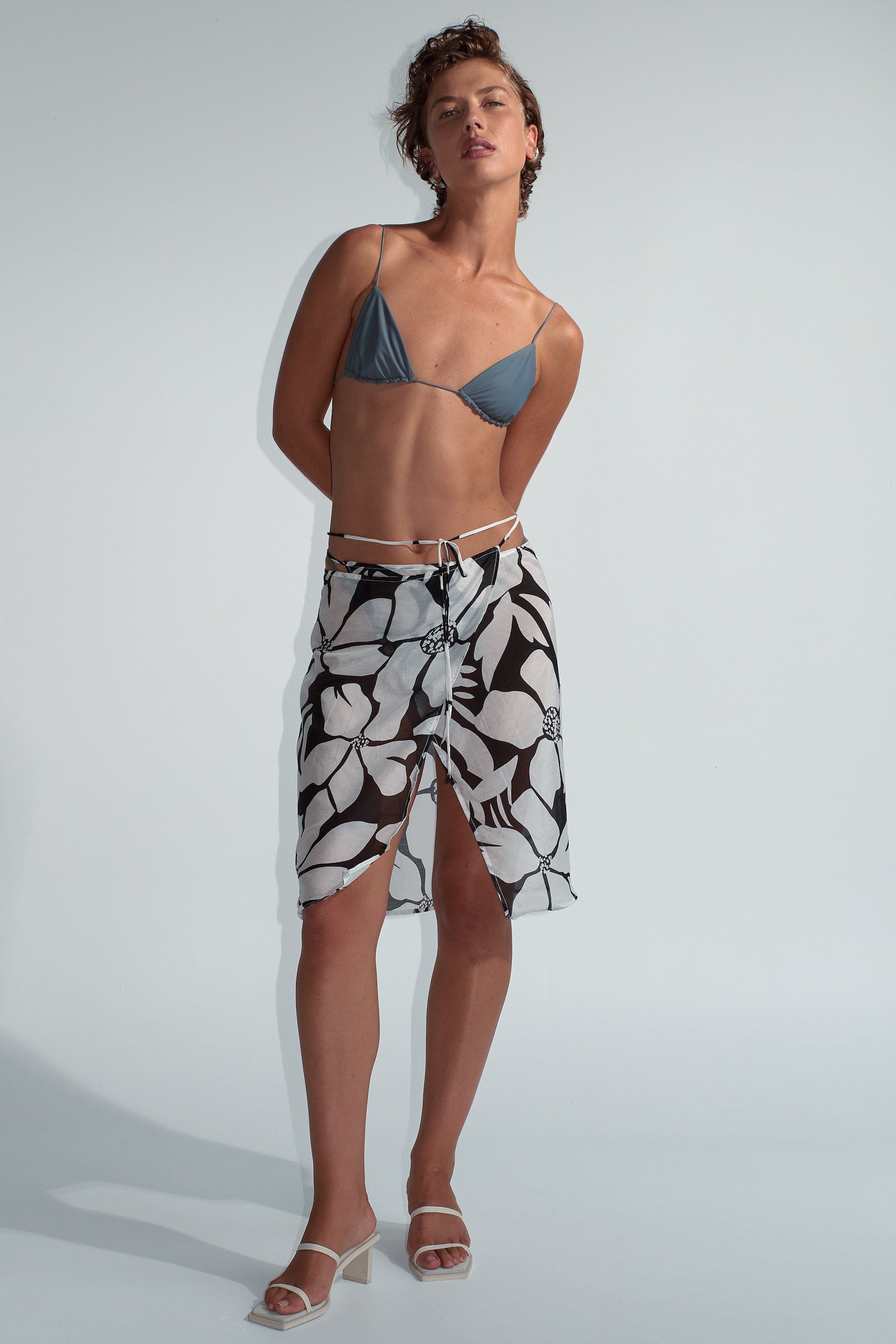  Ziah Luxury Sustainable Swimwear Ready to Wear Silk Wrap Skirt