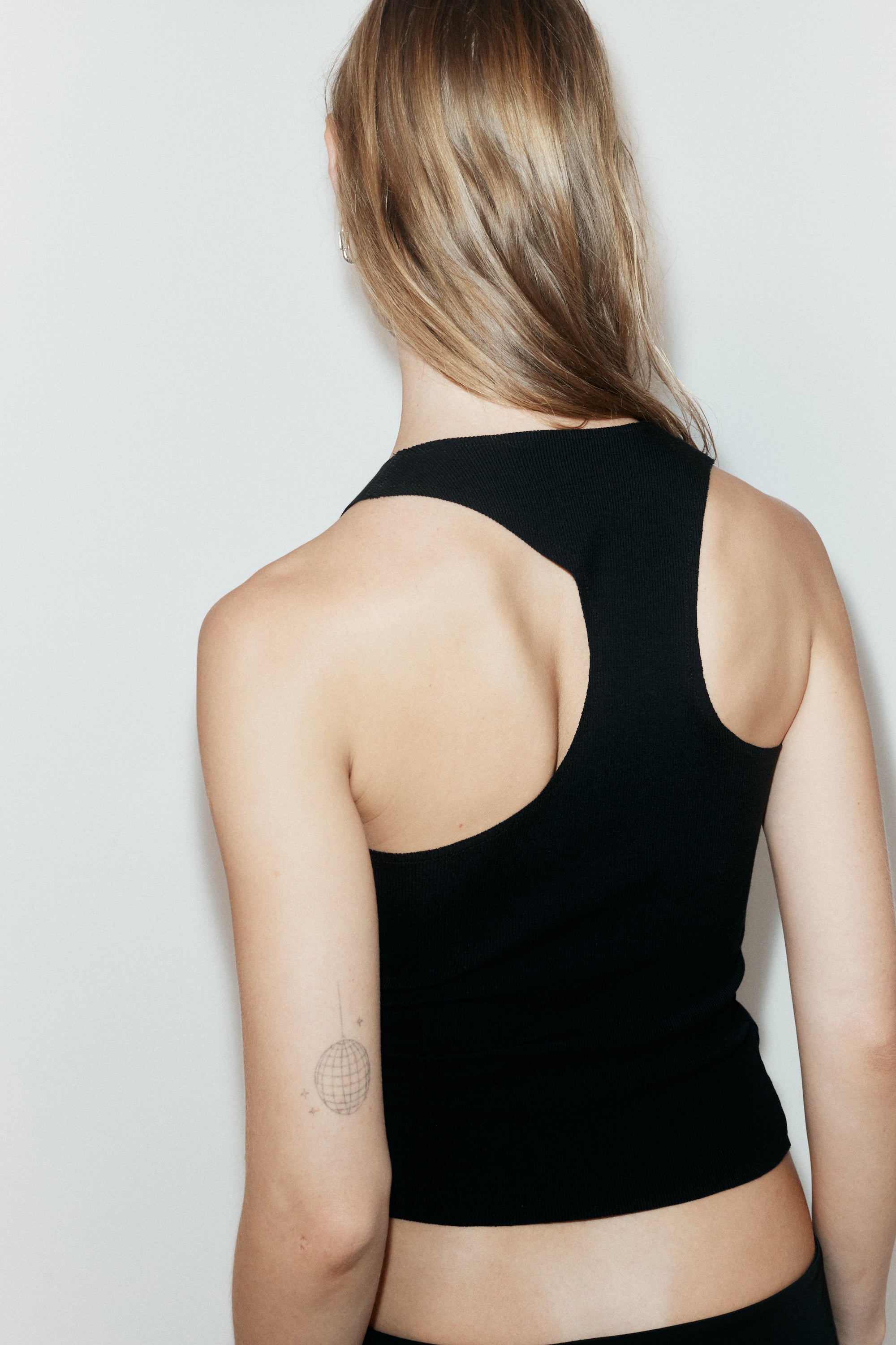 Asymmetric Racer Slip Top | Black