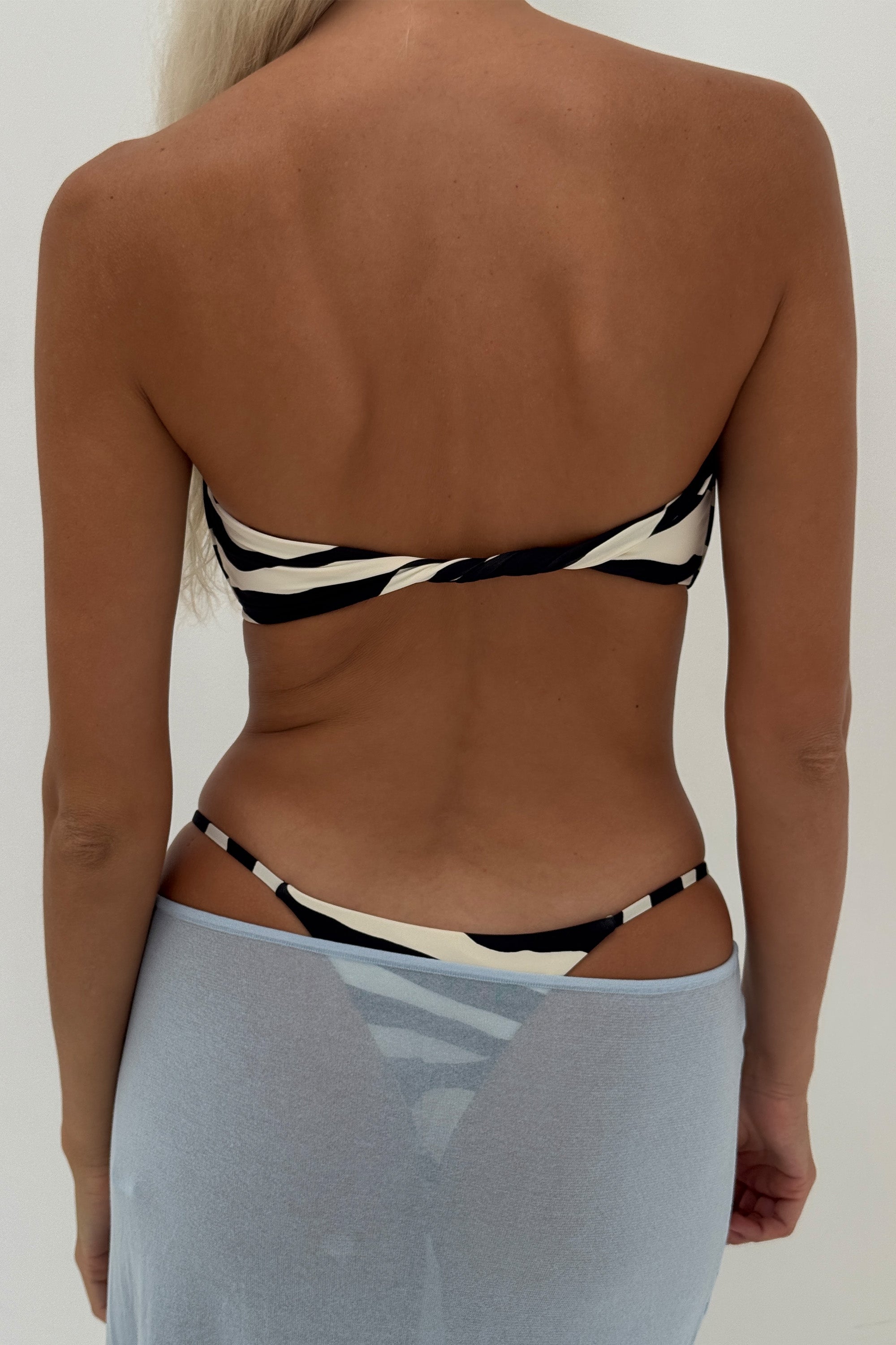 Twisted Bandeau Top | Zebra