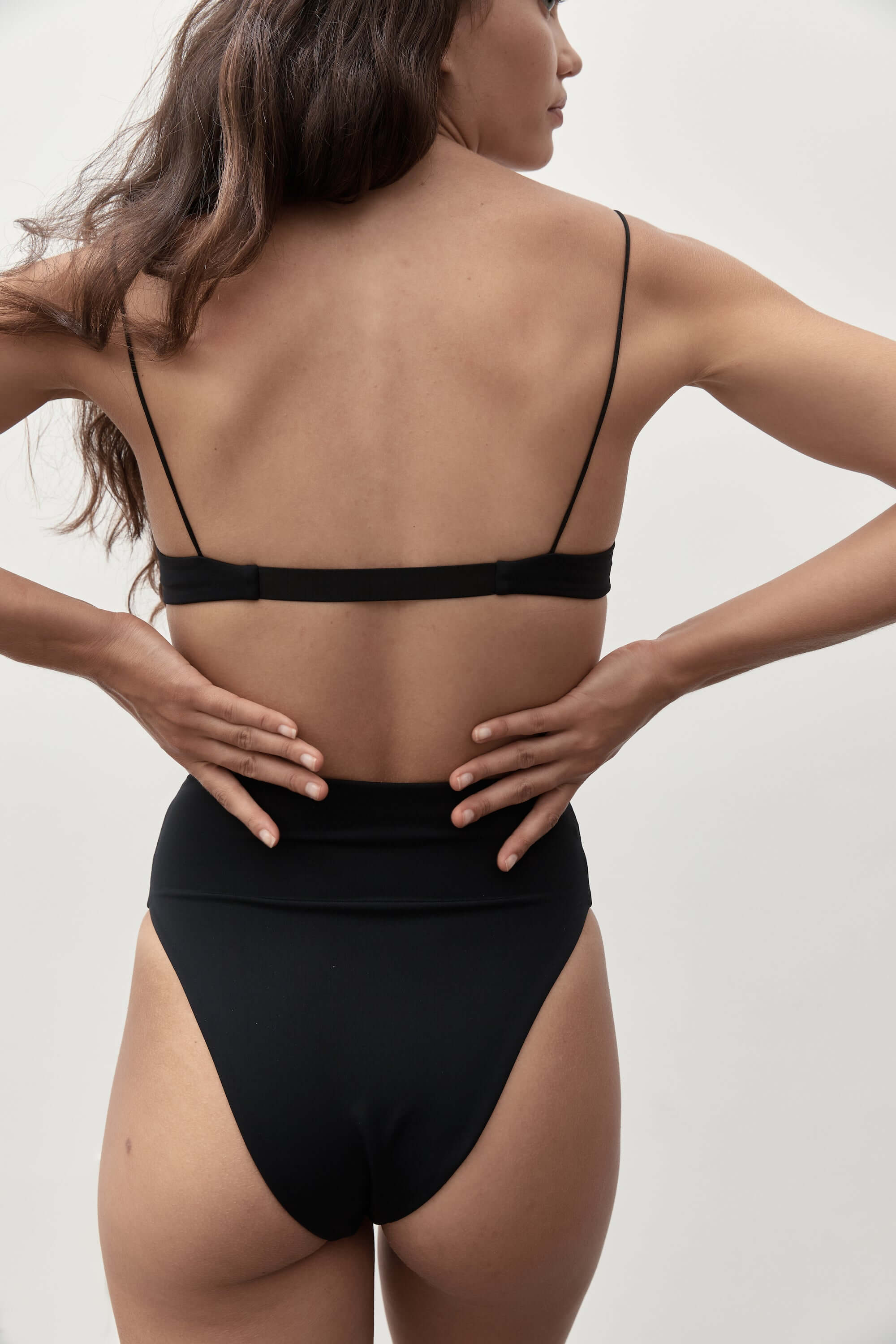 Black - High Cut Bikini Bottom Full & Brazil Cuts